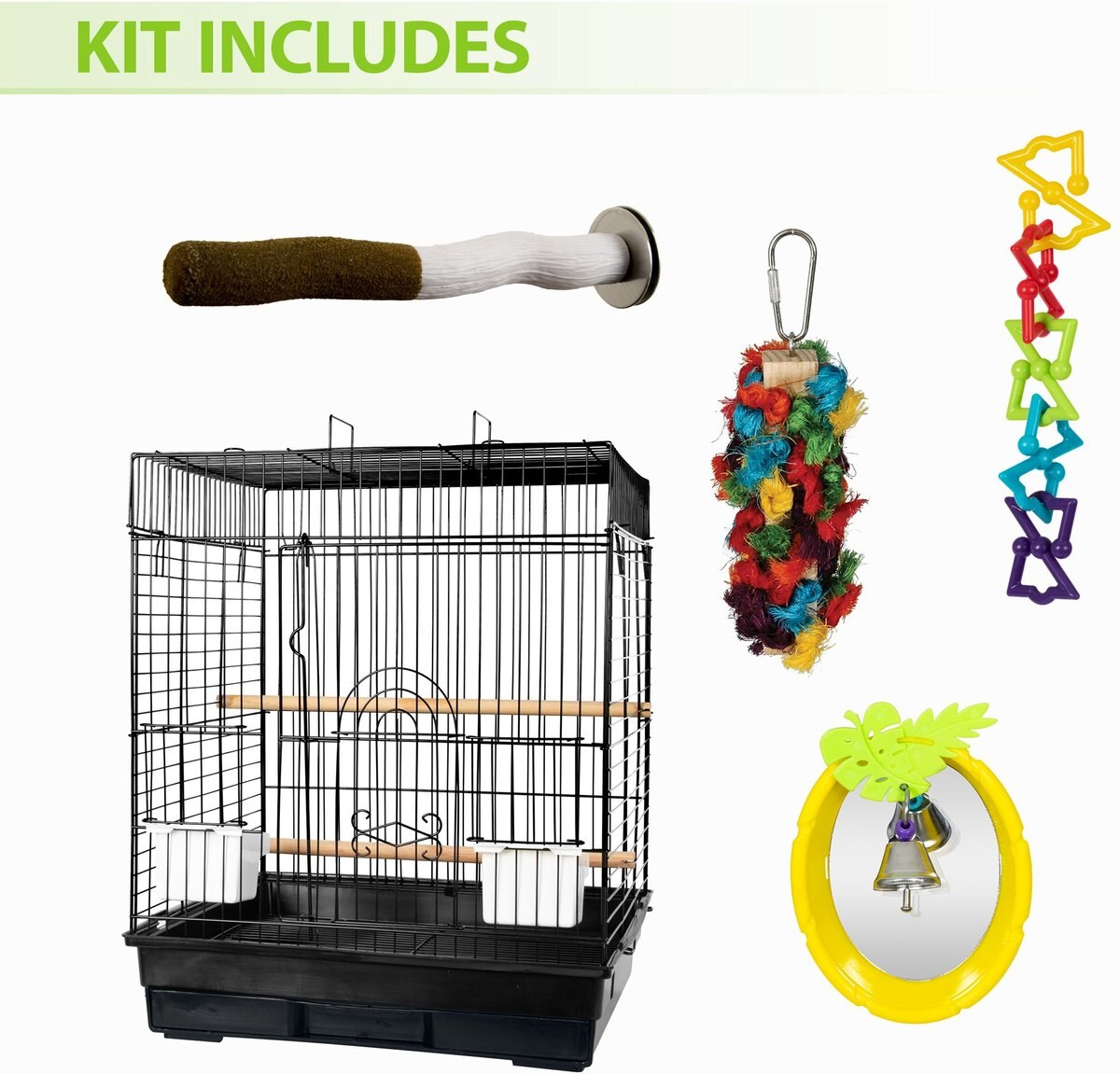 Featherland Paradise 448S Fun Kit Bird Cage， Black