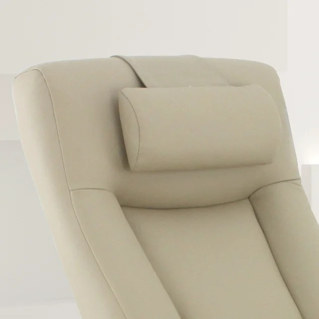 Modern Recliner Chair  Grain Leather Upholstered Seat With Ottoman  Cobblestone   Modern   Recliner Chairs   by Declusia  Houzz