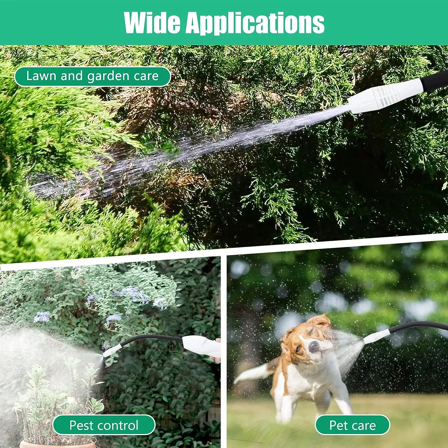 Electric Spray Bottle Flexible Wand Watering Spray Wand Rechargeable Portable Garden Sprayer with 2M