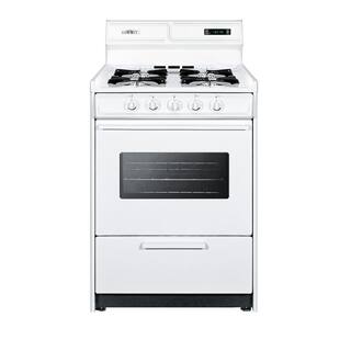 Summit Appliance 24 in. 2.9 cu. ft. Gas Range in White WNM6307KW