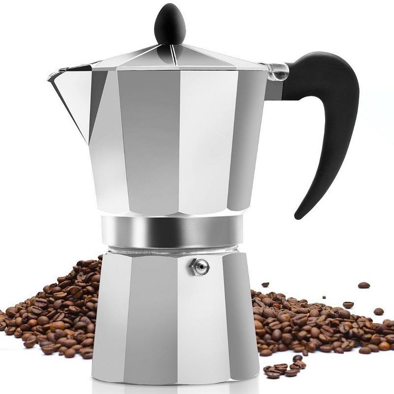 Italian Espresso Maker - Curved Handle