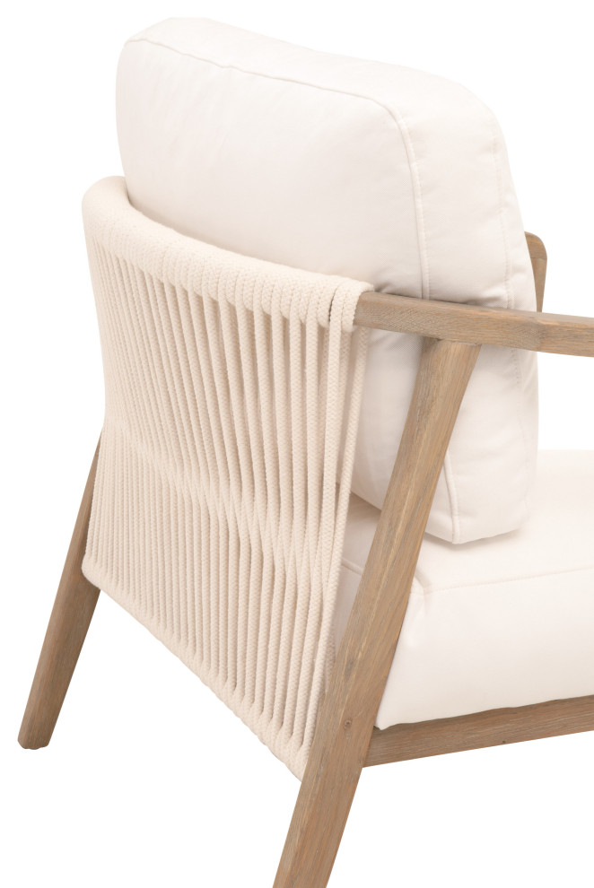 Harbor Club Chair LiveSmart Peyton Pearl  White Rope  Smoke Gray Oak   Midcentury   Armchairs And Accent Chairs   by Sideboards and Things  Houzz