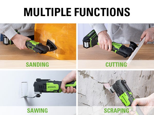 24V Cordless Battery Multi-Tool w/ 2.0Ah Battery  Charger