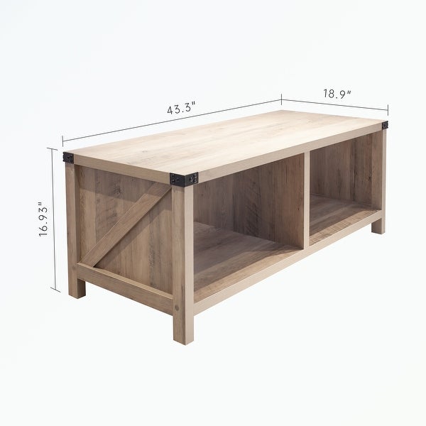 2-Tier Coffee Table with Shelf