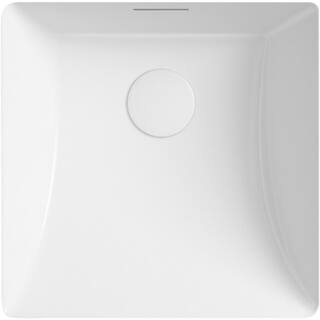 KOHLER Brazn 16.3125 in. Square Bathroom Sink in White 21056-0