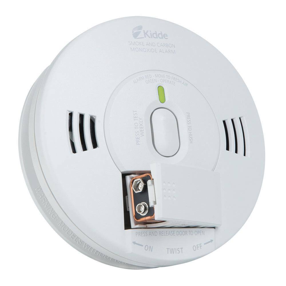 Kidde Firex Smoke and Carbon Monoxide Detector Hardwired with Battery Backup and Voice Alarm Adapters Included 2-Pack 21029889