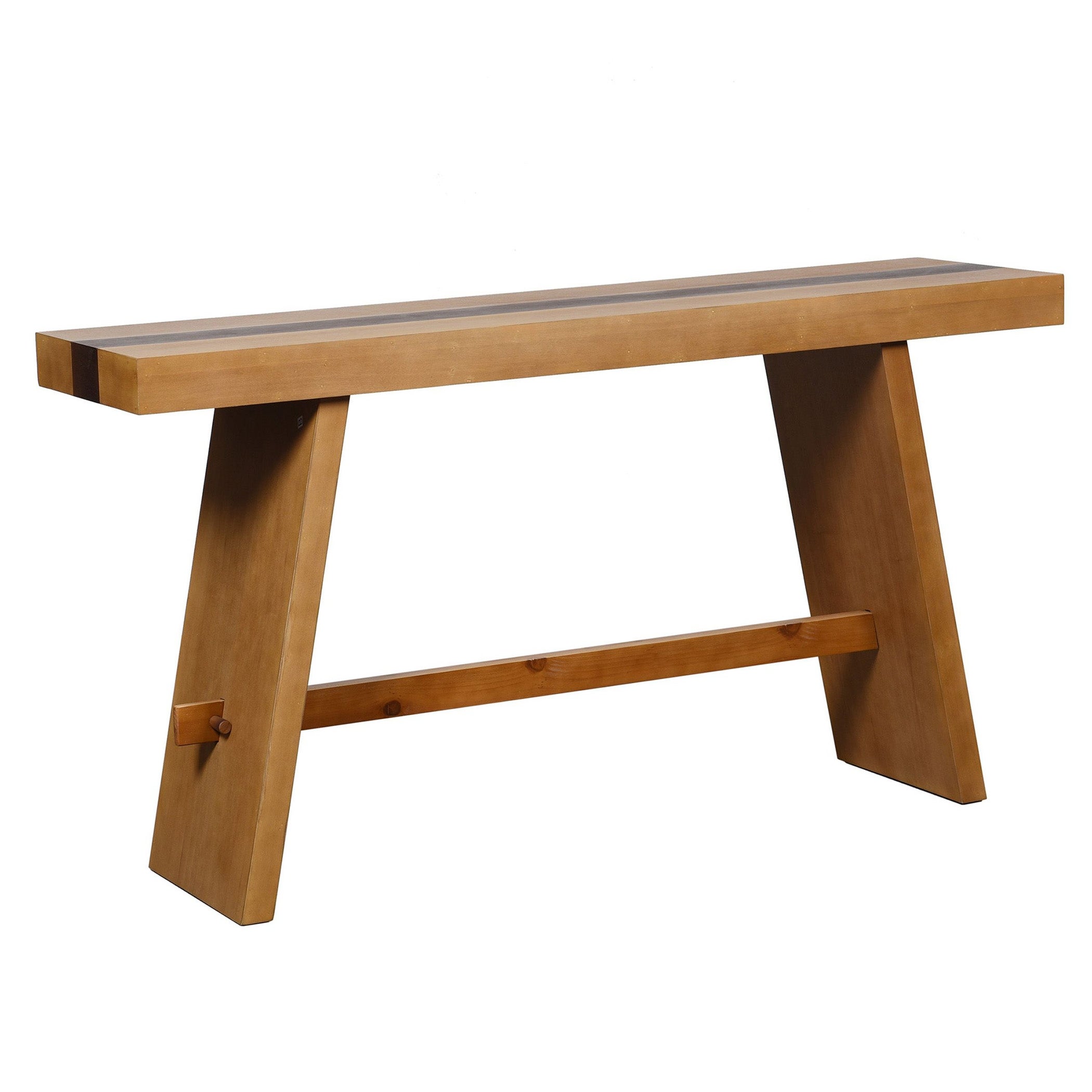 Dann Foley Lifestyle - Console Table - Two Tone Veneer With Stretcher