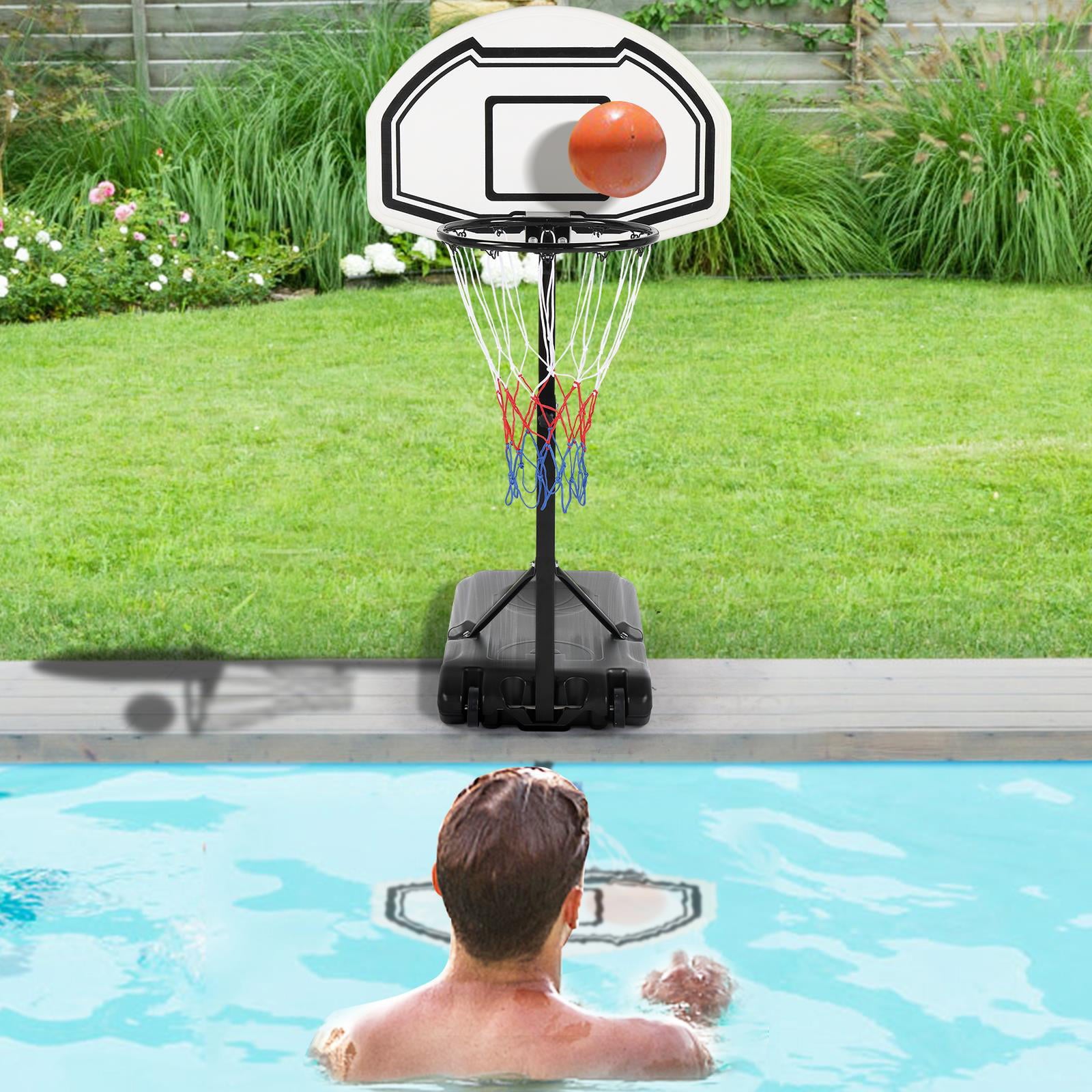 UBesGoo Portable Swimming Pool Basketball Hoop， for Kids Youth