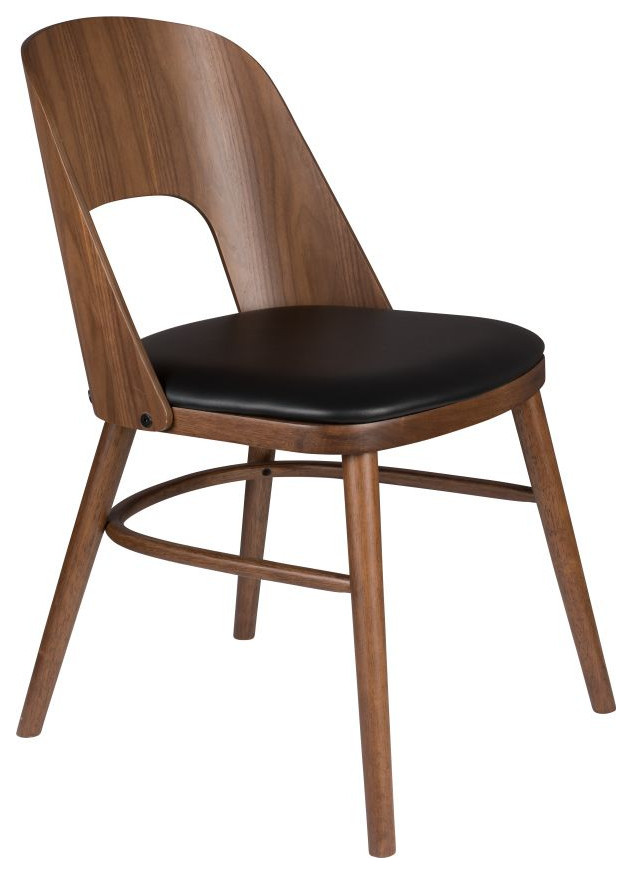 Mid Modern Wooden Dining Chairs (2)  Dutchbone Talika   Midcentury   Dining Chairs   by Luxury Furnitures  Houzz