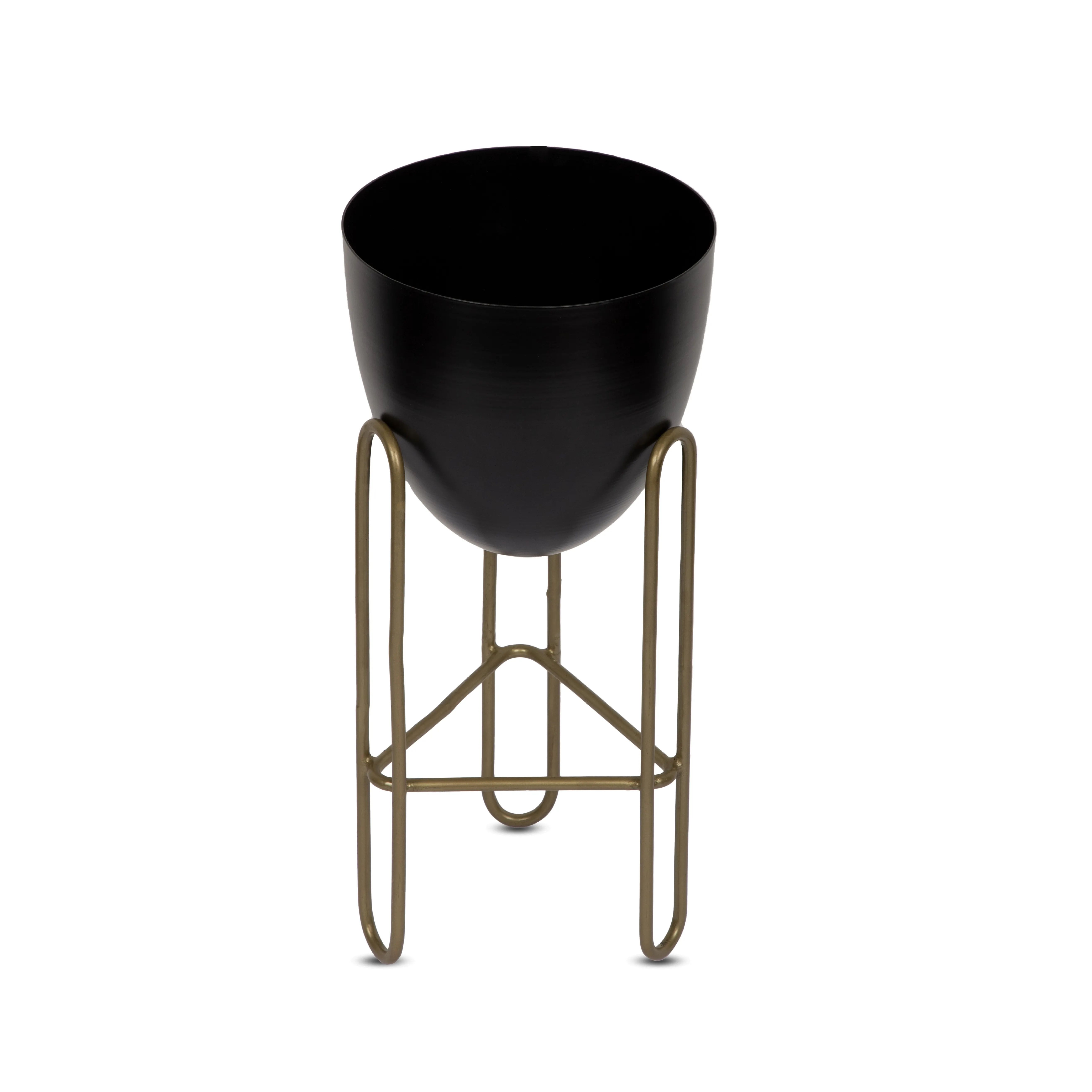 Custom Desgin Metal Planter (Black   Gold) Stainless Steel Manufactured By Medieval Edge From India