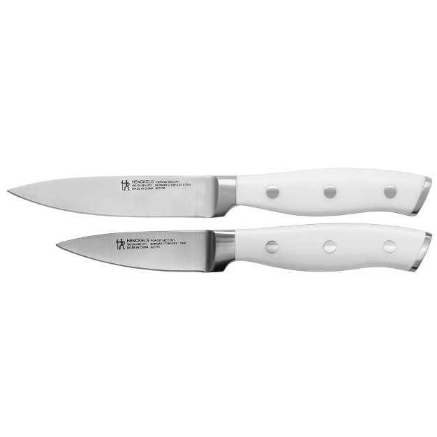 Henckels Forged Accent 2 pc Paring Knife Set White Handle