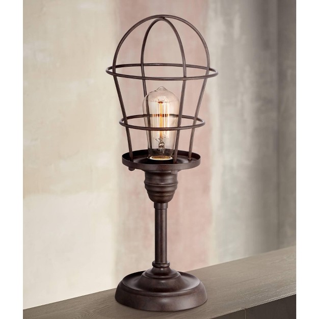 High Bronze Wire Cage Edison Bulb For Bedroom Bedside Office