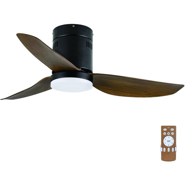 Topcraft 40 Inches Ceiling Fan with LED Light and Remote Control - Brown Shopping - The Best Deals on Ceiling Fans | 41086011