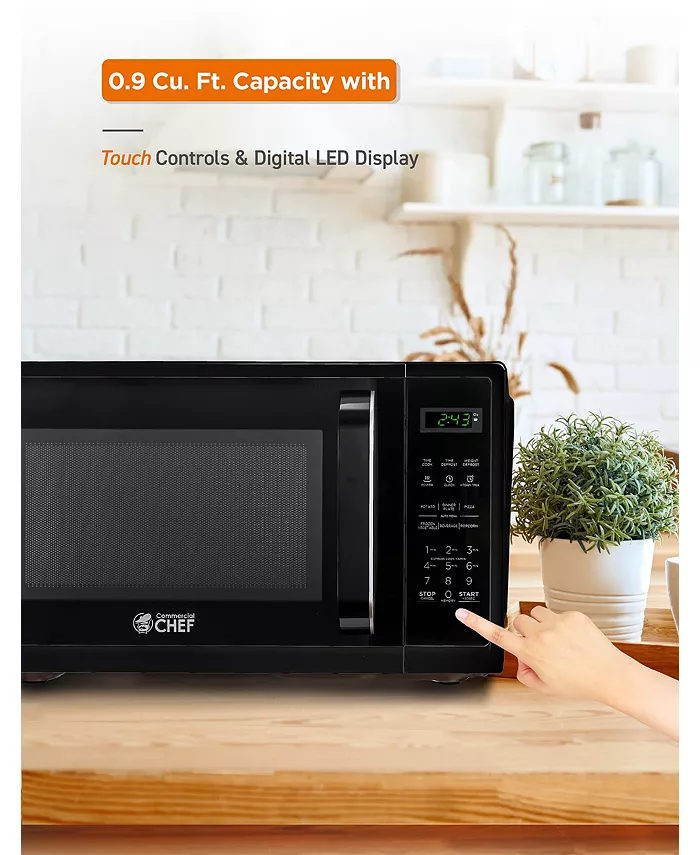 Commercial Chef 0.9 Cu. Ft. Counter Top MicrowaveBlack