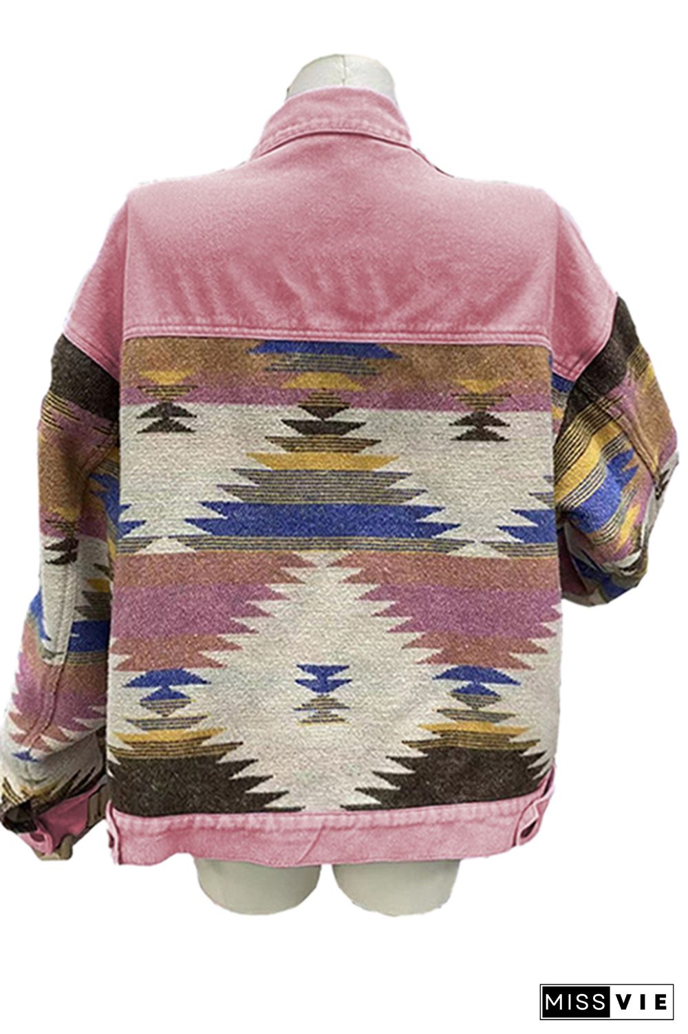 Aztec Patchwork Denim Jacket