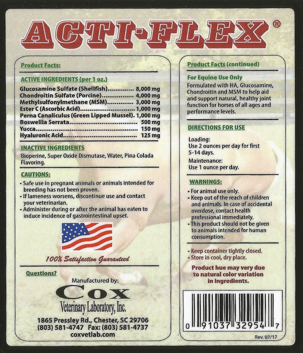 Cox Vet Lab Acti-Flex Joint Liquid Horse Supplement