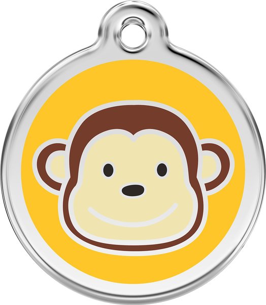 Red Dingo Monkey Stainless Steel Personalized Dog and Cat ID Tag