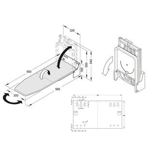 YIYIBYUS 180 Rotatable Wall-Mounted Folding Ironing Board HG-HCX-1959