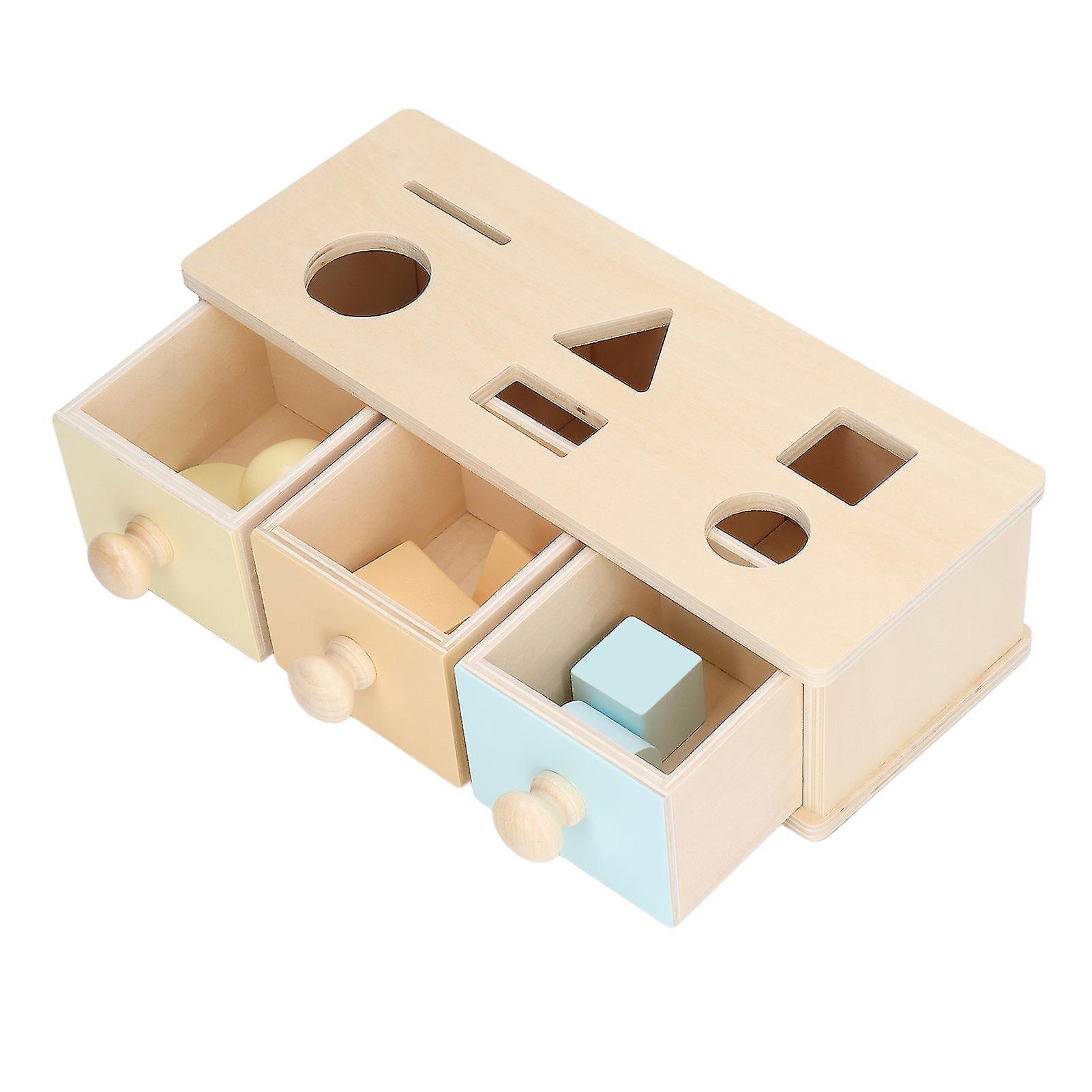 Children Educational Toy Multifunctional Composite Wood Parent Child Pitching Simulation Model Toy Drawer Box