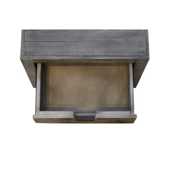 Picket House Furnishings Micah Square Storage End Table in Gray