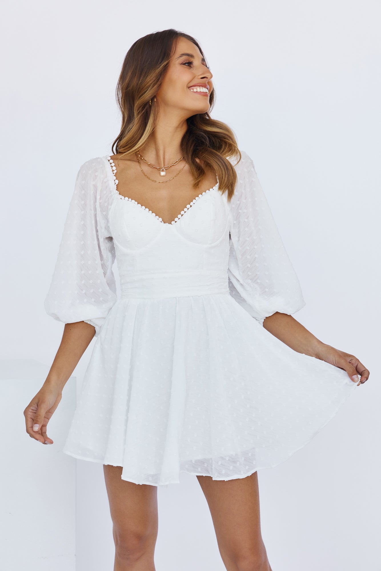 Heart Eyes For You Dress White