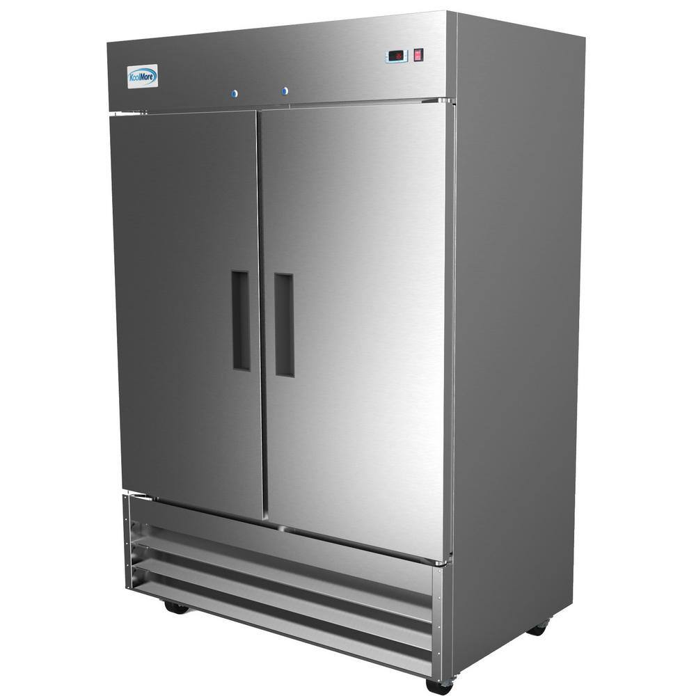 Koolmore 47 cu. ft. Commercial 2 Solid Door Reach In Refrigerator in Stainless Steel RIR-2D-SS