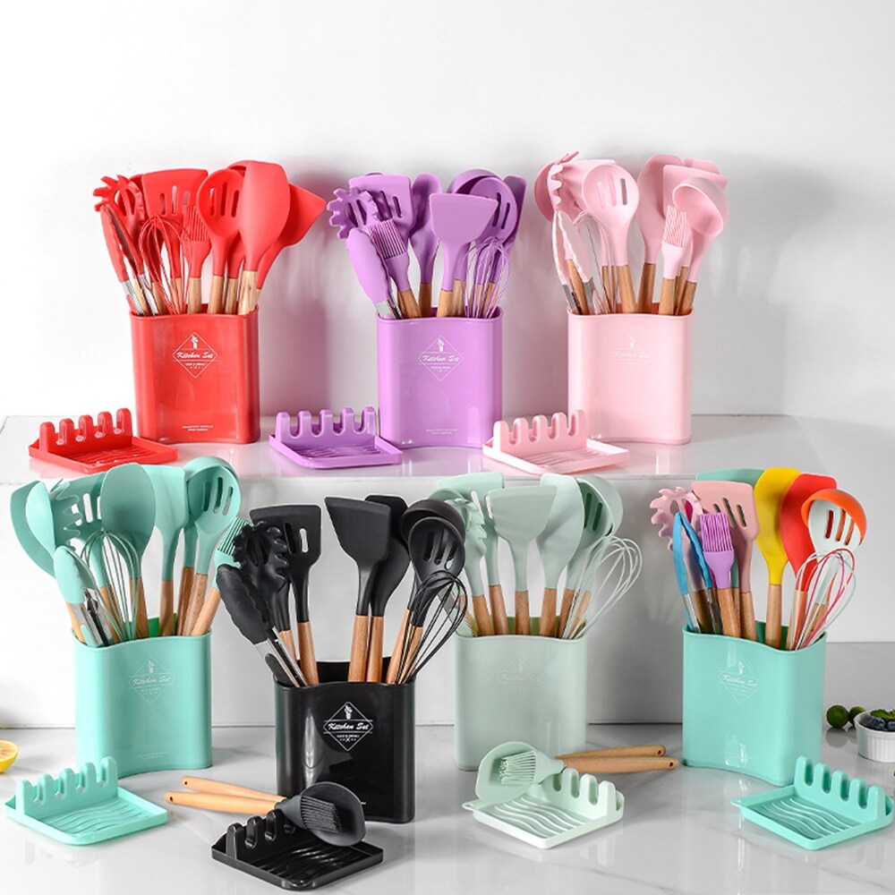 12-Piece Silicone Kitchen Utensils Set