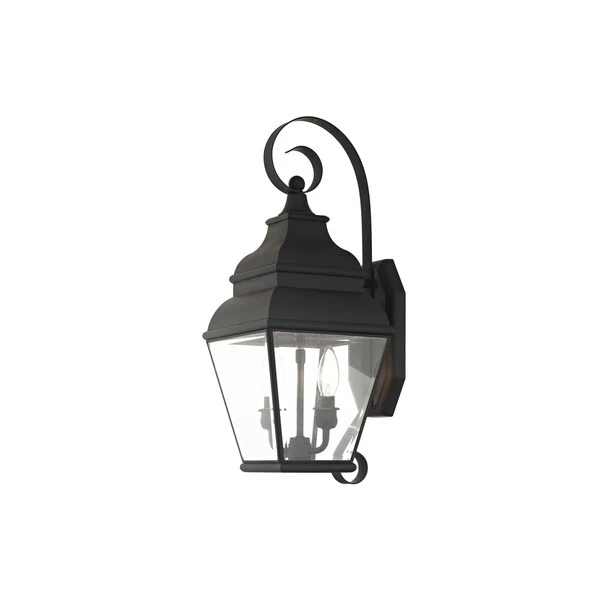 Livex Lighting Exeter 2-Light Black Outdoor Wall Lantern - 8