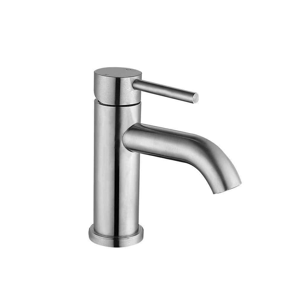 Maincraft Single-Handle Single-Hole Bathroom Faucet in Brushed Nickel L40119BNT