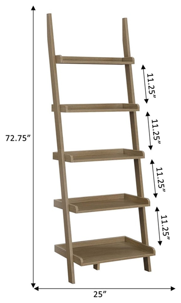 American Heritage Bookshelf Ladder in Sea Foam Green Wood Finish   Transitional   Bookcases   by Homesquare  Houzz