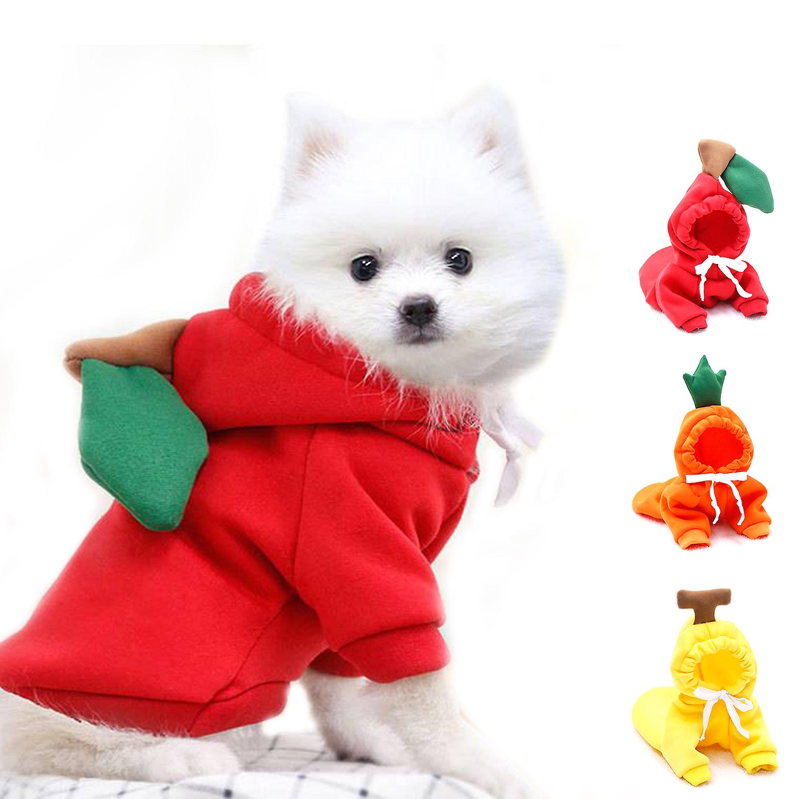 Dog Clothes Dog Hoodie Dog Warm Clothes Drawstring Design For Puppy Small Medium Large Dogs  Red-l