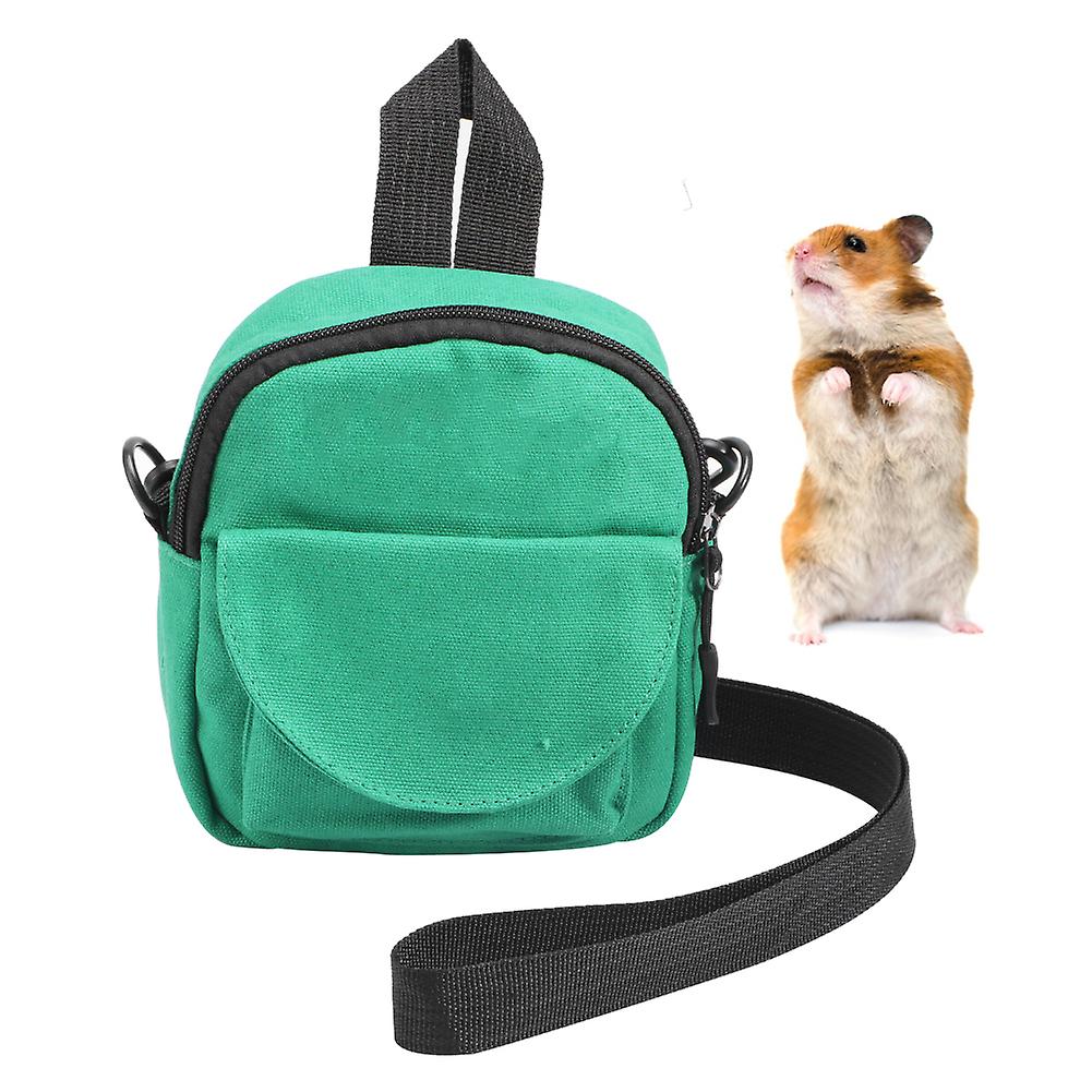 1pcs Canvas Outdoor Portable Hamster Carrier Outgoing Bag For Small Pets Chinchillasnatural Green