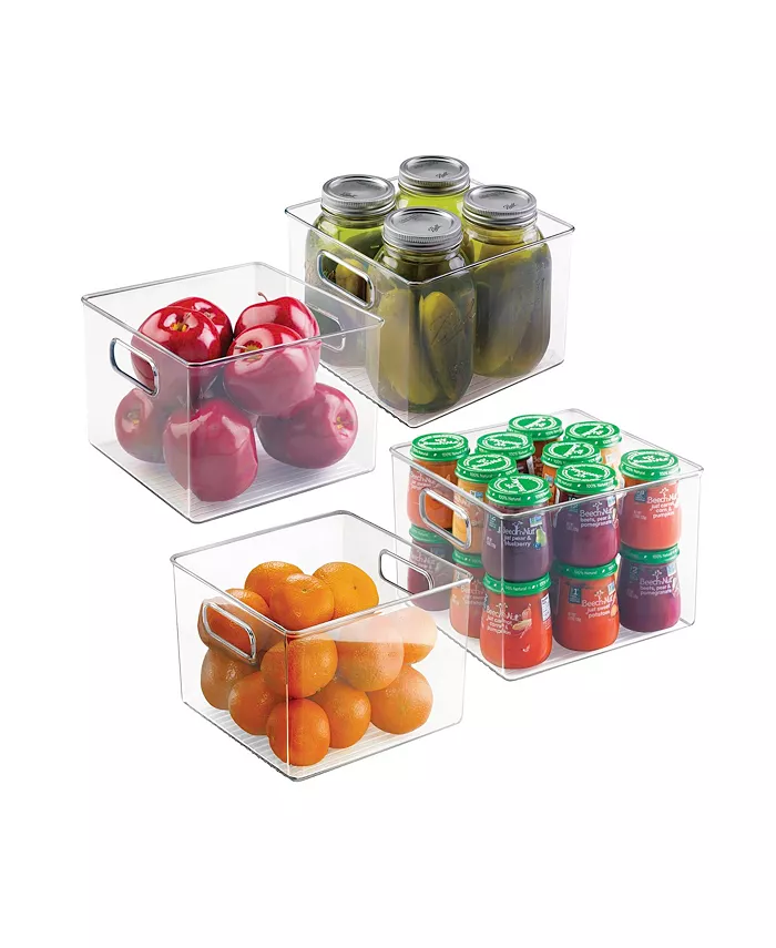 Interdesign Plastic Fridge and Pantry Storage Bins Organizer Container Set of 4