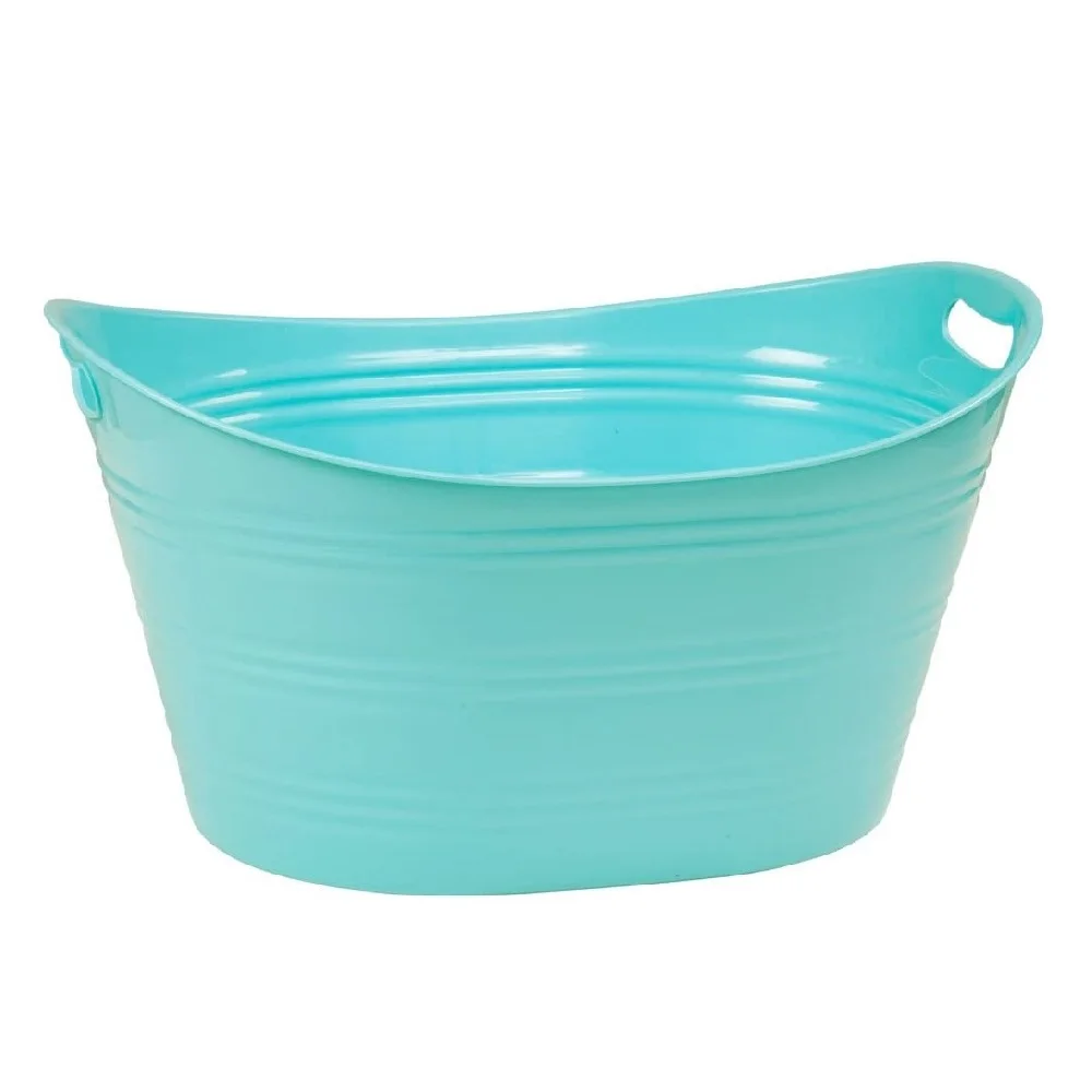 Hot Selling Garden accessories metal planter sky blue metal flower planters large garden tubs customized flower buckets