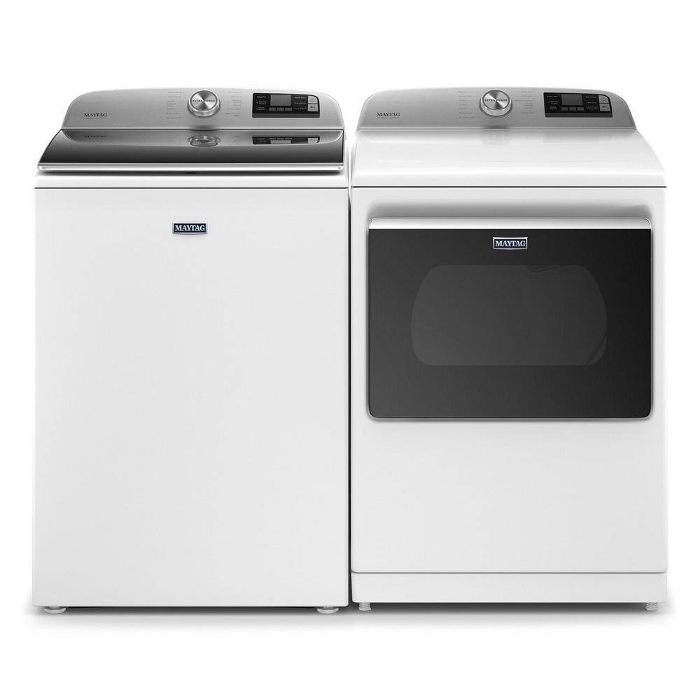 Maytag 5.3 cu. ft. Smart Capable White Top Load Washing Machine with Extra Power Button ENERGY STAR MVW7232HW