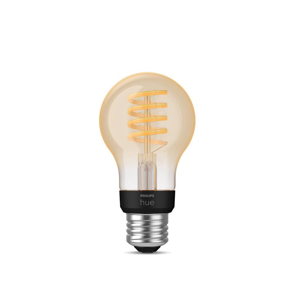 Philips Hue 40-Watt Equivalent A19 Smart LED Vintage Edison Tuneable White Light Bulb with Bluetooth (1-Pack) 563577