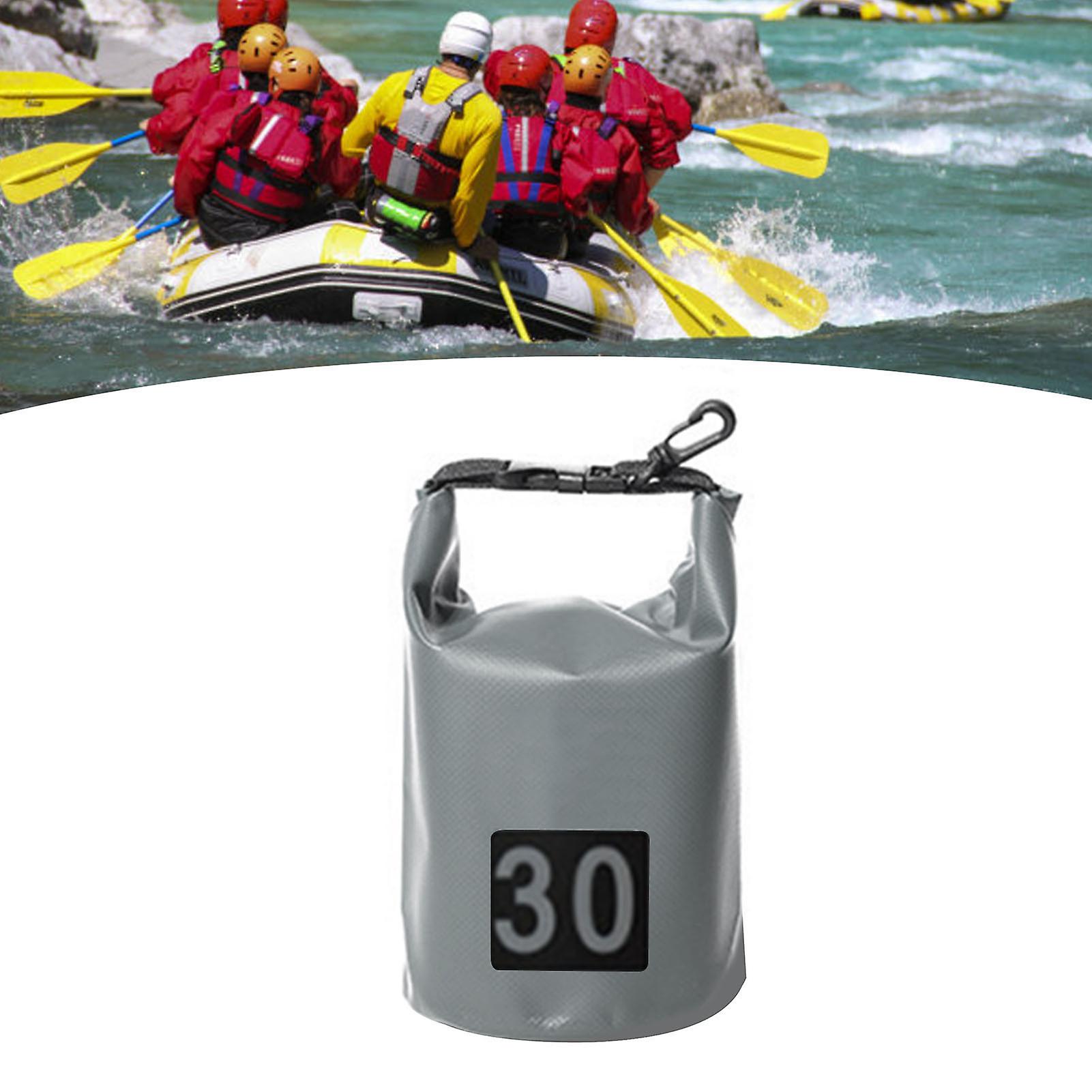 Waterproof Bucket Bag Water Repellent Dry Bag Modern For Outdoor Rafting Camping30l Gray