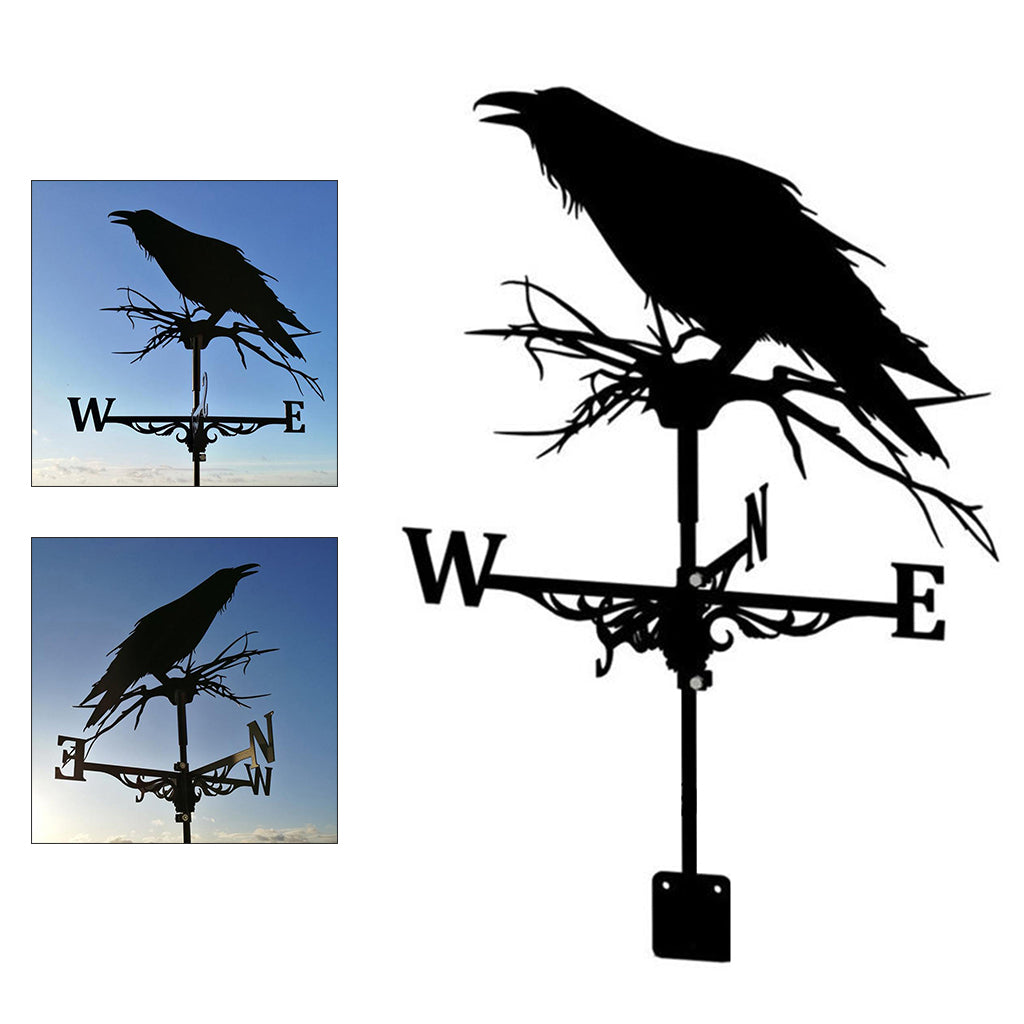 Weather Vane with Scene Garden Measuring Tool Crow