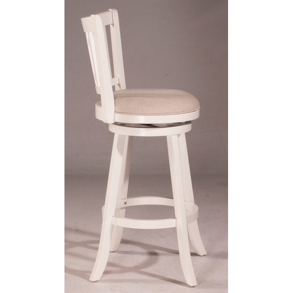 Hillsdale Furniture Fairfox Swivel Counter Stool， White - 18.5