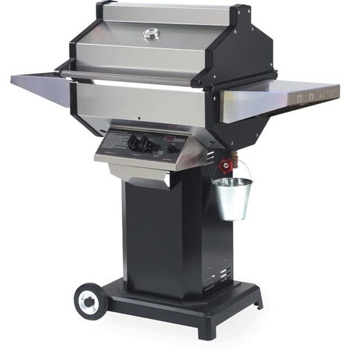 Phoenix SDBOCP Stainless Steel Propane Gas Grill Head On Black Aluminum Pedestal Cart