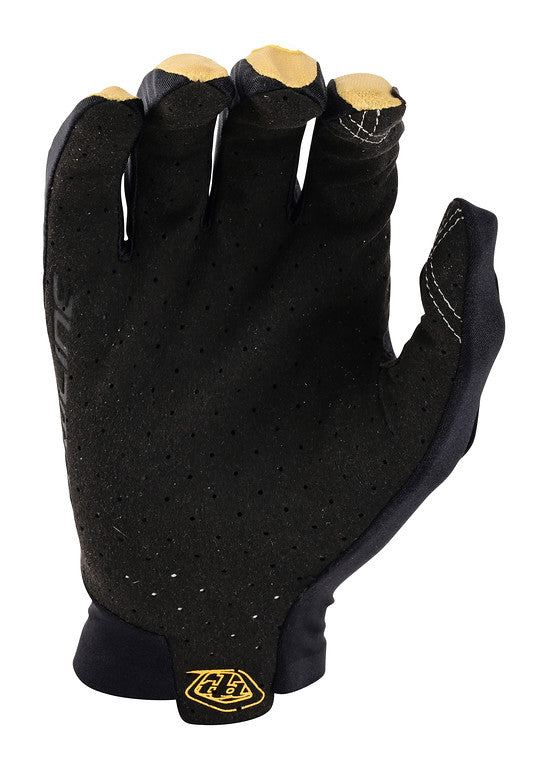 Troy Lee Designs Flowline MTB Glove - Big Spin - Black-Gold - 2023