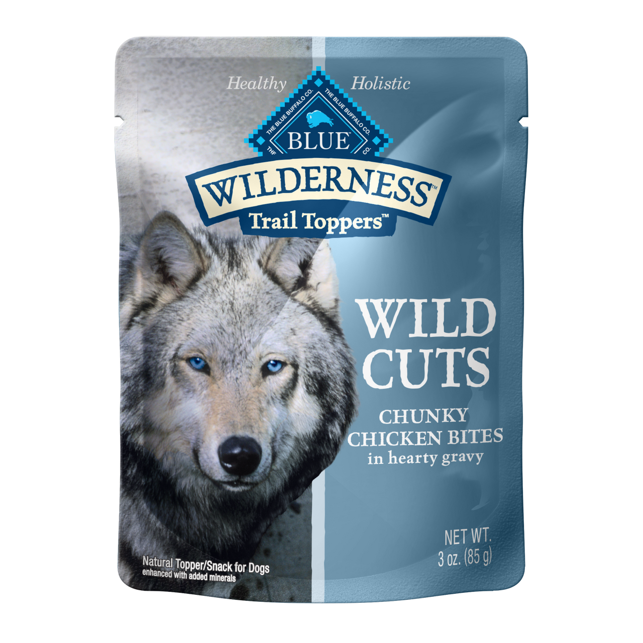 Blue Buffalo Wilderness Wild Cuts Chunky Chicken Bites Trail Toppers， 3 Oz. Bag