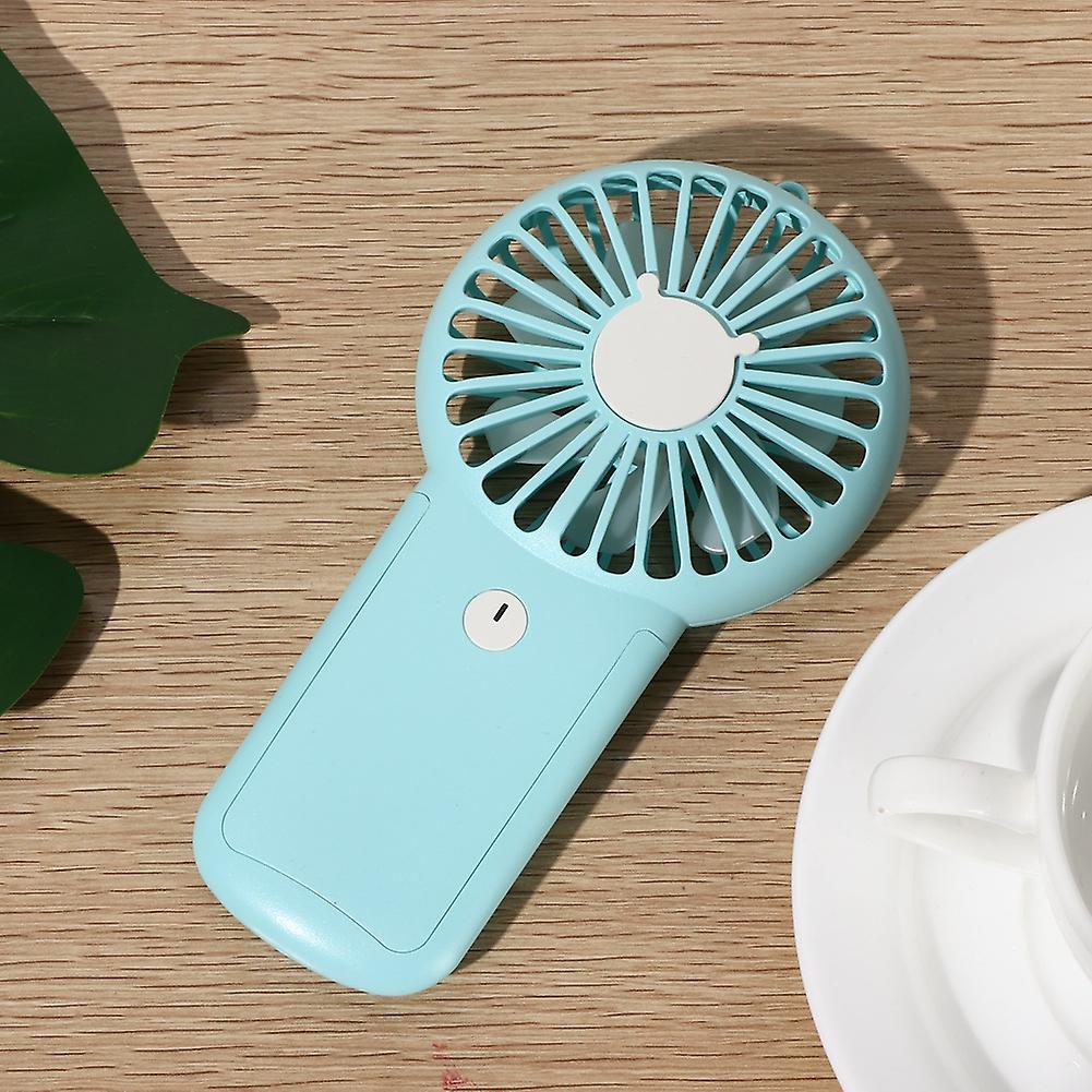 Household Mini Portable Fan Usb Rechargeable Handheld Cooling Fan For Outdoor Travellingblue