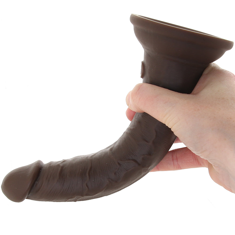 King Cock Elite Dual Density 7 Inch Silicone Cock in Brown