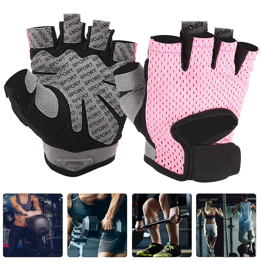 Fitness Handguard Half-finger Unisex Weightlifting Antiskid Dumbbell Wrist Guard Training Sports Gloves L Size