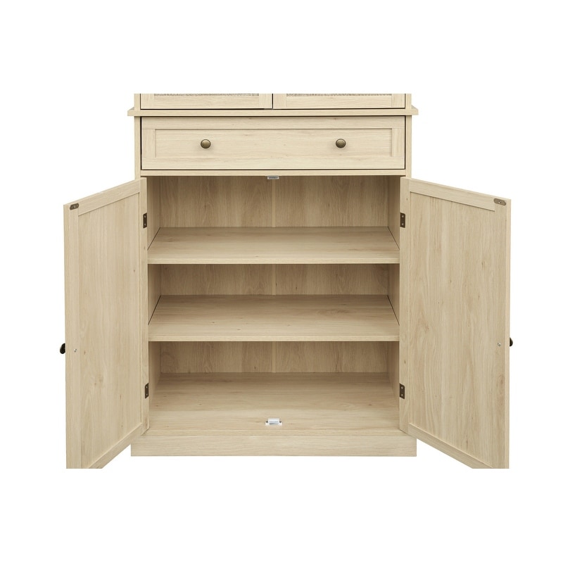 4 Door Storage Cabinet with 1 Drawer  with 4 Adjustable Inner Shelves Buffet