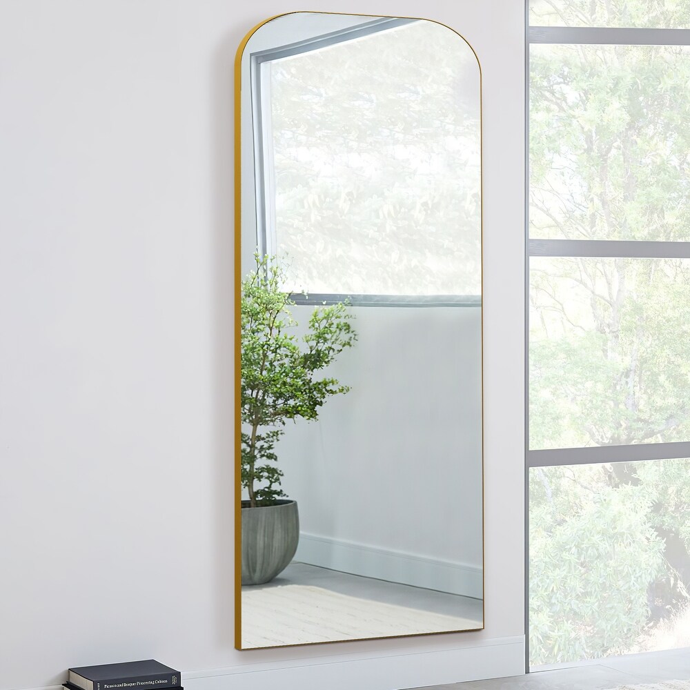 Iron Arch Top Bathroom Mirror Full Length Wall Mirror