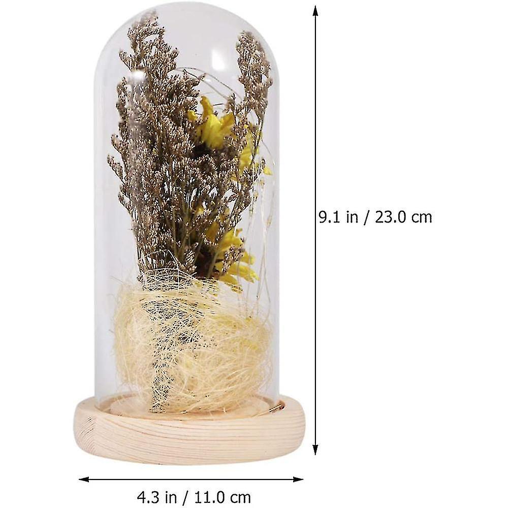 Enchanted Flower Lamp， Artificial Sunflower In Glass Dome， Led Lamp