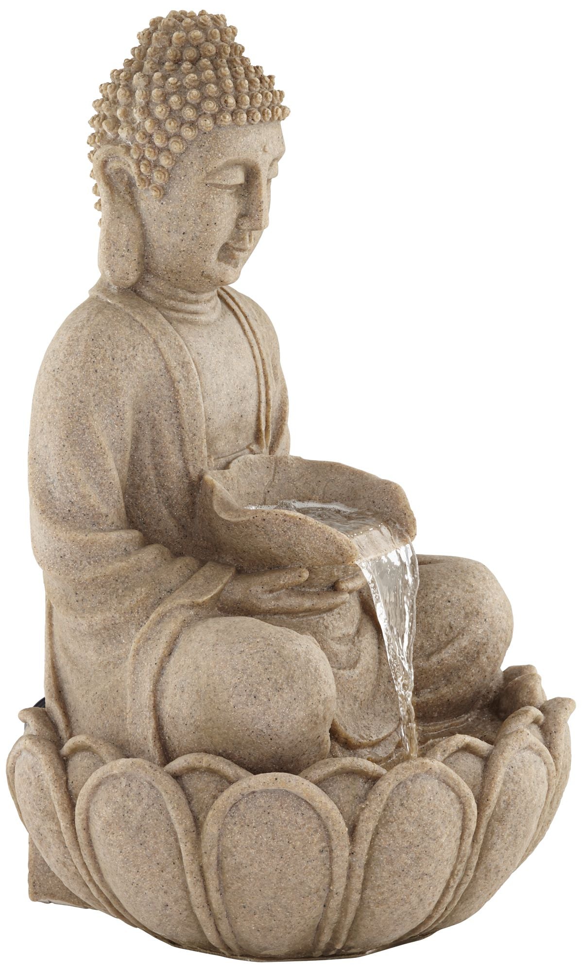 John Timberland Buddha Zen Outdoor Water Fountain with Light LED 22