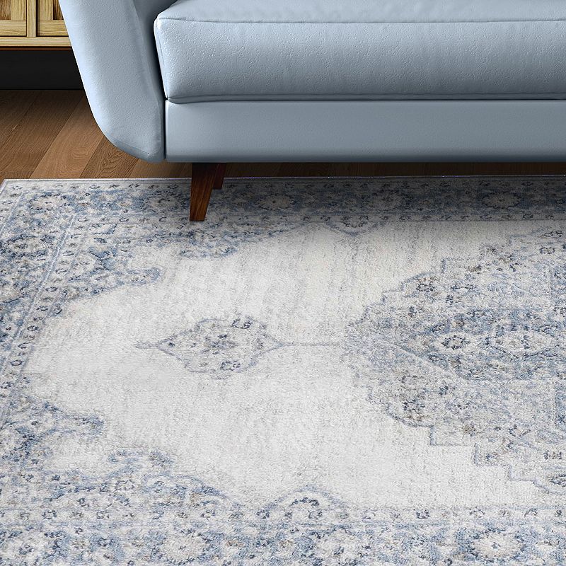 Superior Modern Farmhouse Medallion Indoor Area Rug